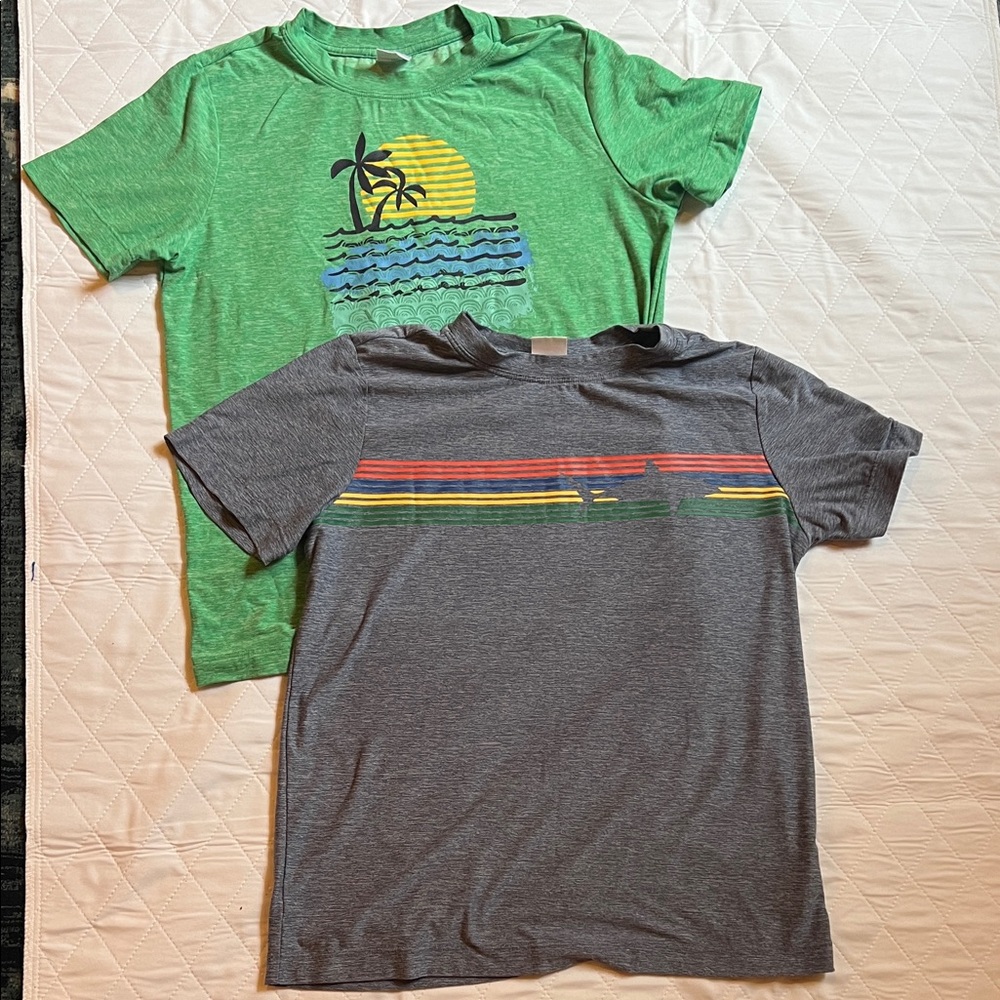 Hanna Andersson Green Palm Sunset Graphic Tee